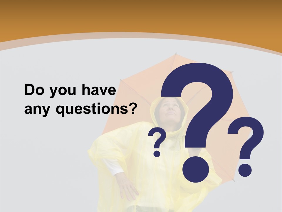 Attractive Rain Umbrella PowerPoint Template