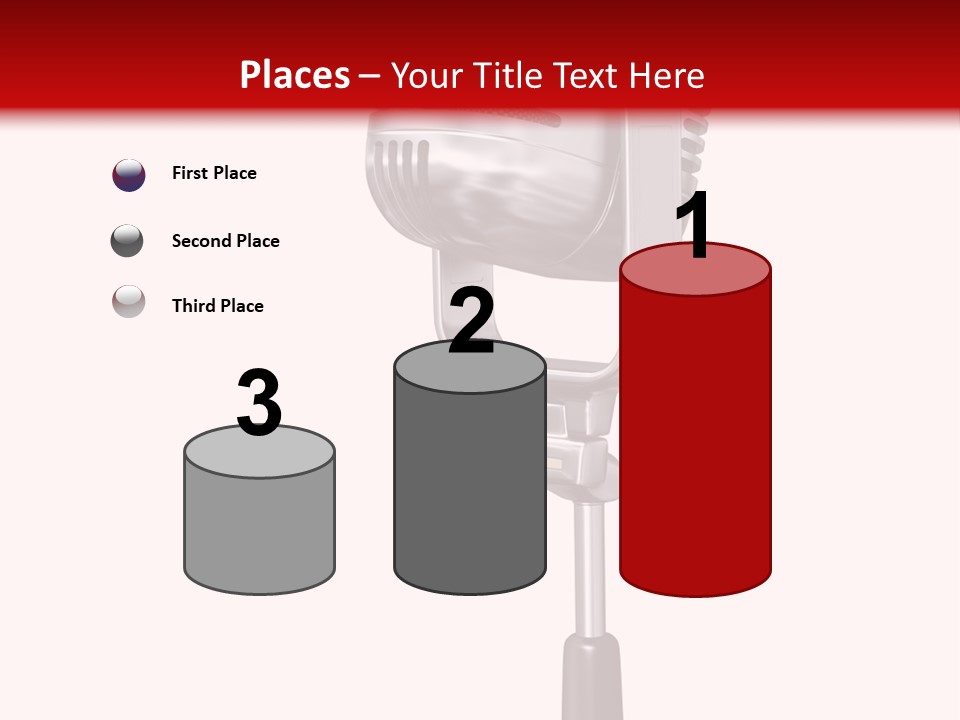 Microphone Steel Equipment PowerPoint Template