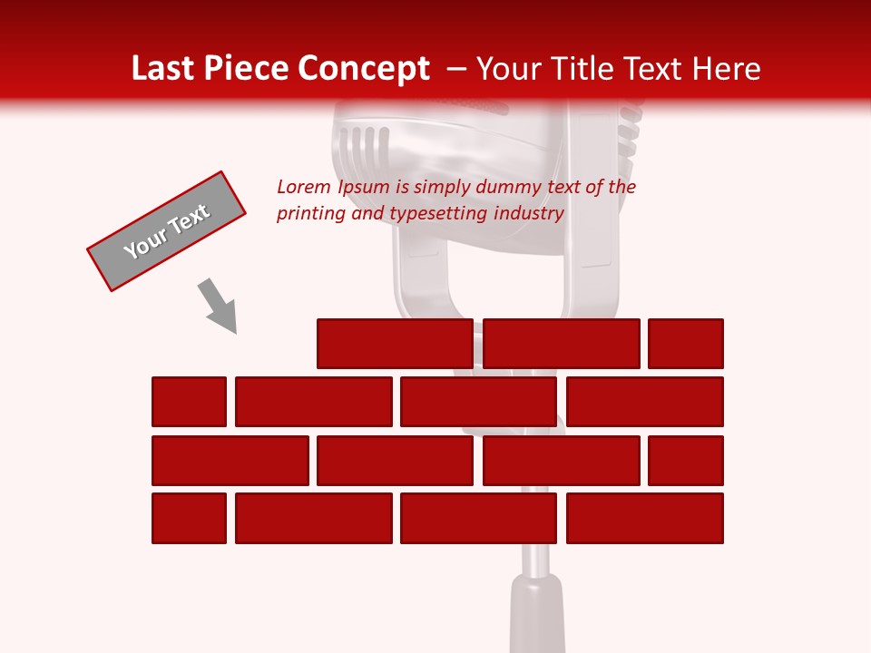 Microphone Steel Equipment PowerPoint Template