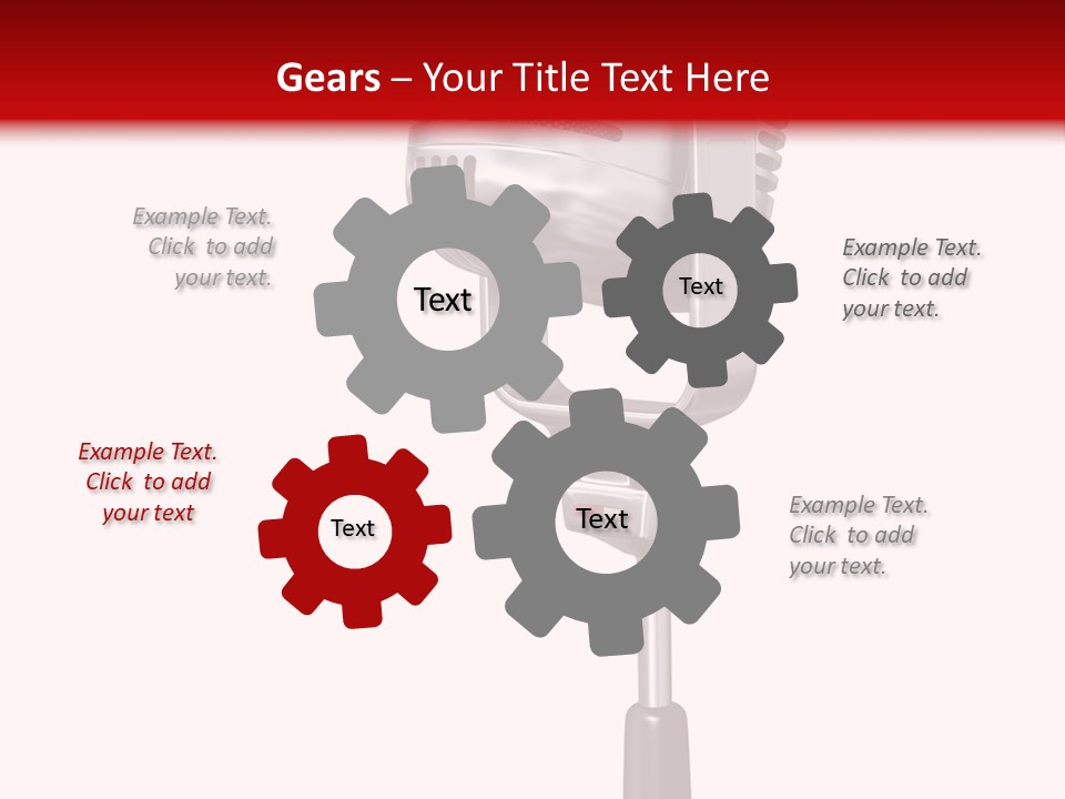 Microphone Steel Equipment PowerPoint Template