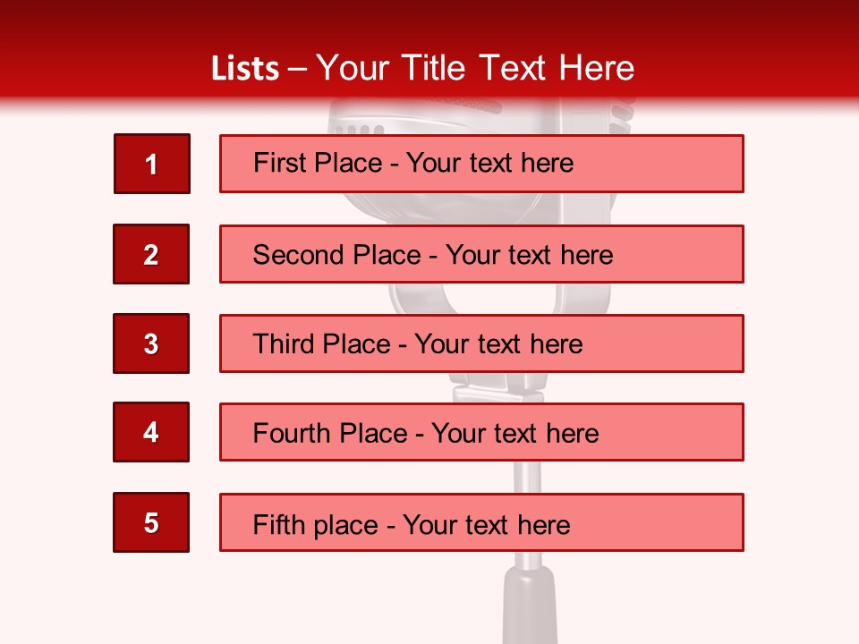 Microphone Steel Equipment PowerPoint Template