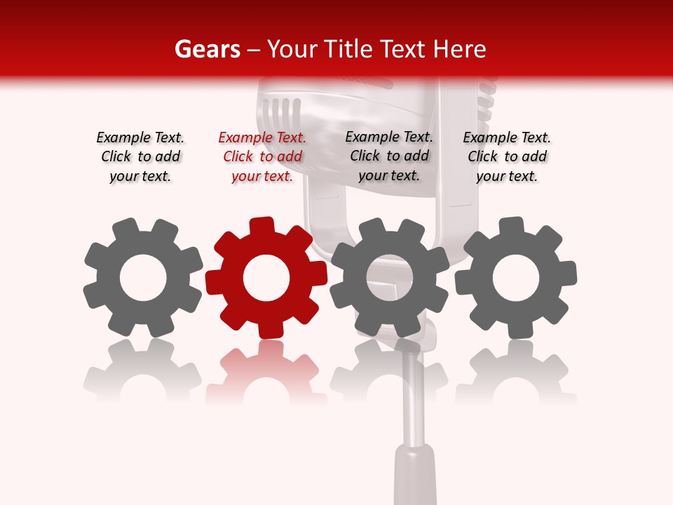 Microphone Steel Equipment PowerPoint Template