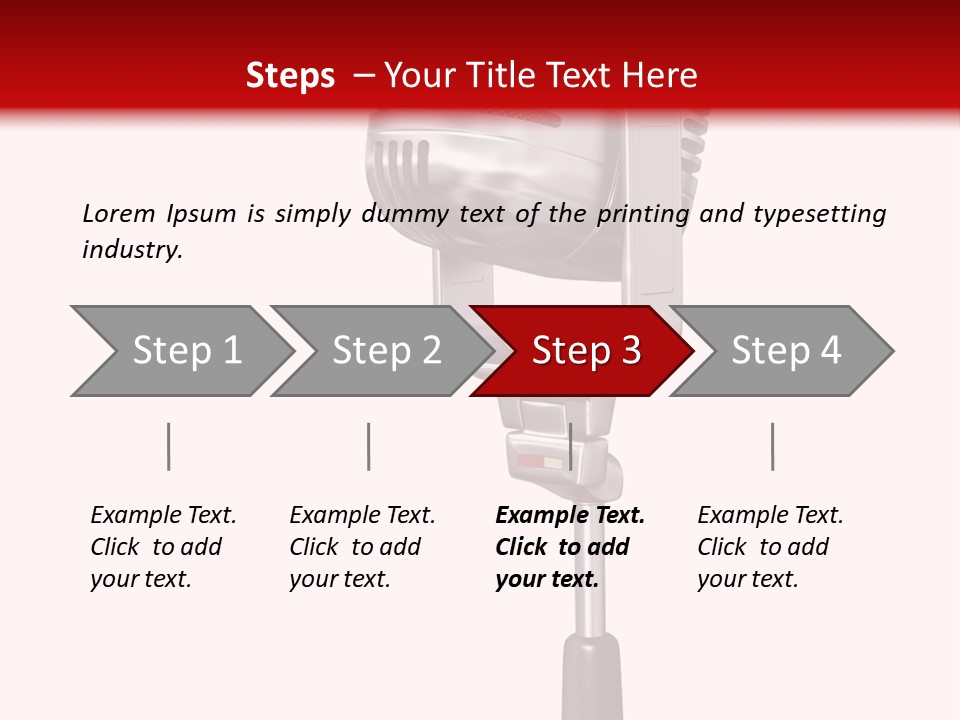 Microphone Steel Equipment PowerPoint Template