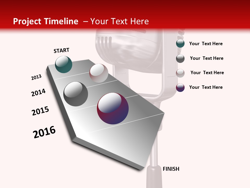 Microphone Steel Equipment PowerPoint Template