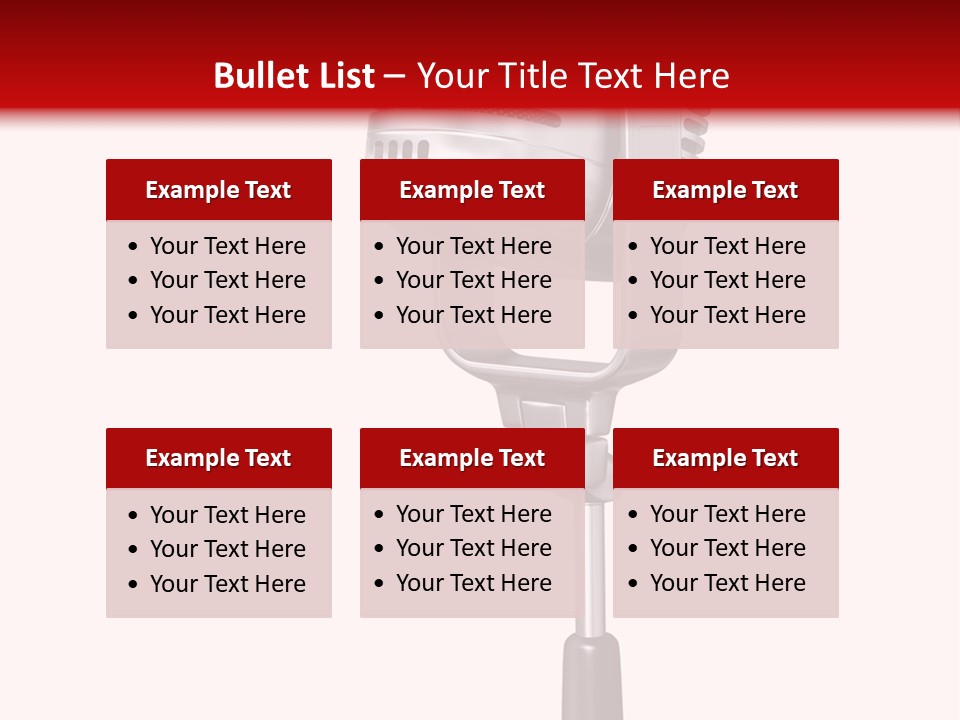Microphone Steel Equipment PowerPoint Template