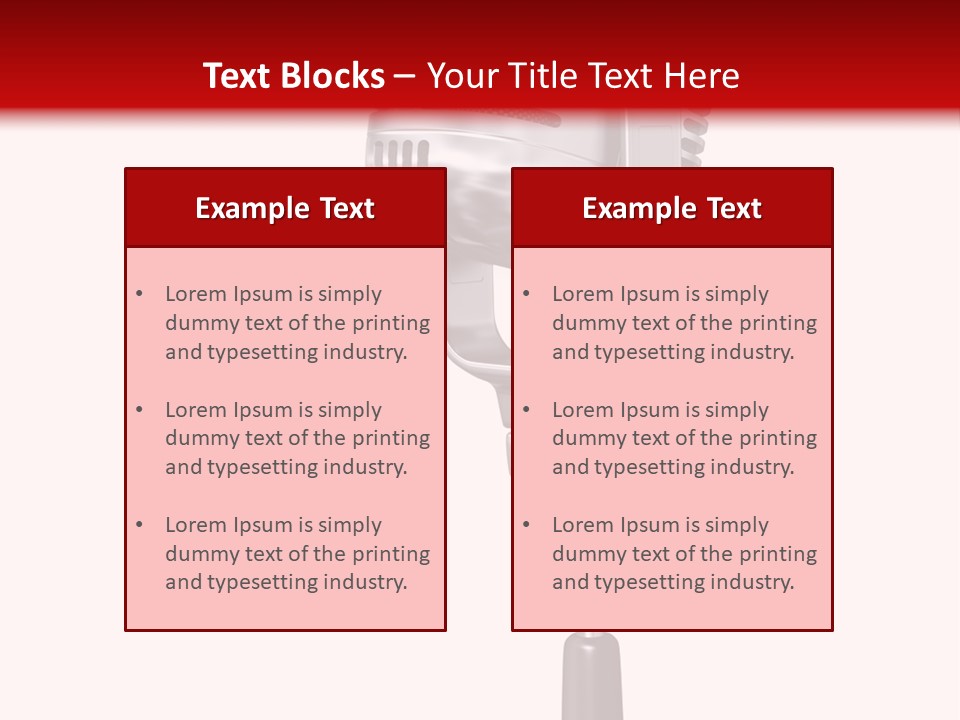 Microphone Steel Equipment PowerPoint Template