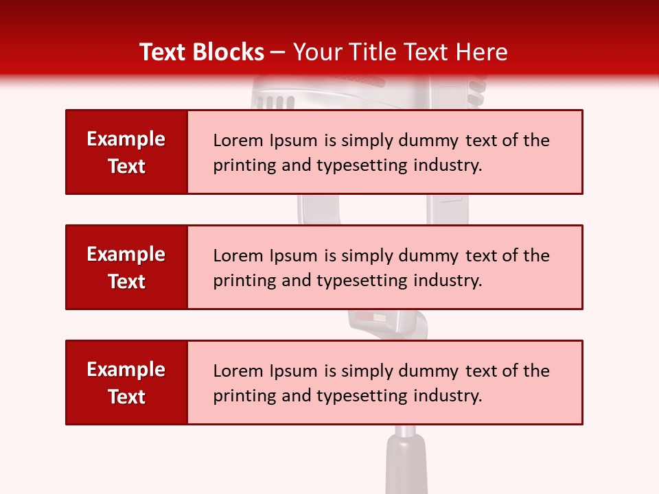 Microphone Steel Equipment PowerPoint Template