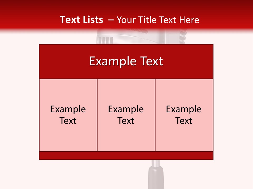 Microphone Steel Equipment PowerPoint Template