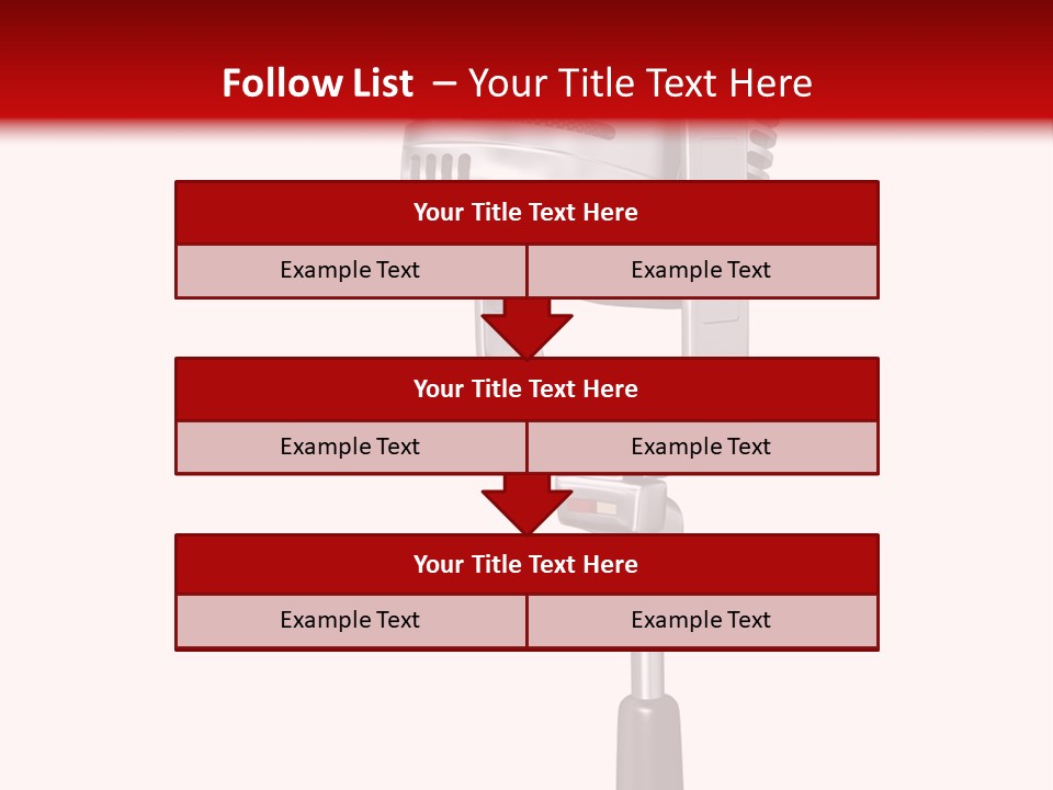 Microphone Steel Equipment PowerPoint Template