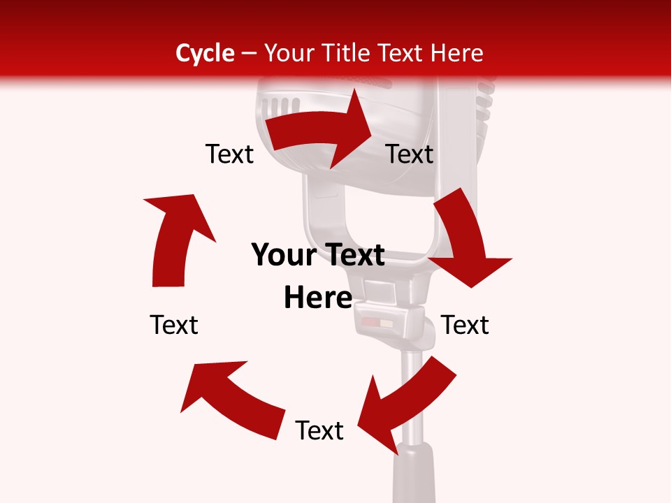 Microphone Steel Equipment PowerPoint Template
