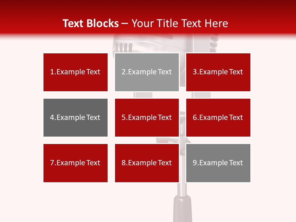 Microphone Steel Equipment PowerPoint Template