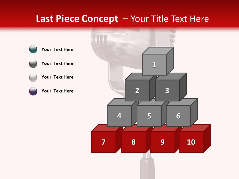 Microphone Steel Equipment PowerPoint Template