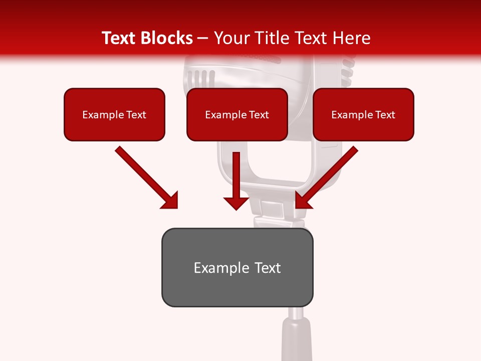 Microphone Steel Equipment PowerPoint Template