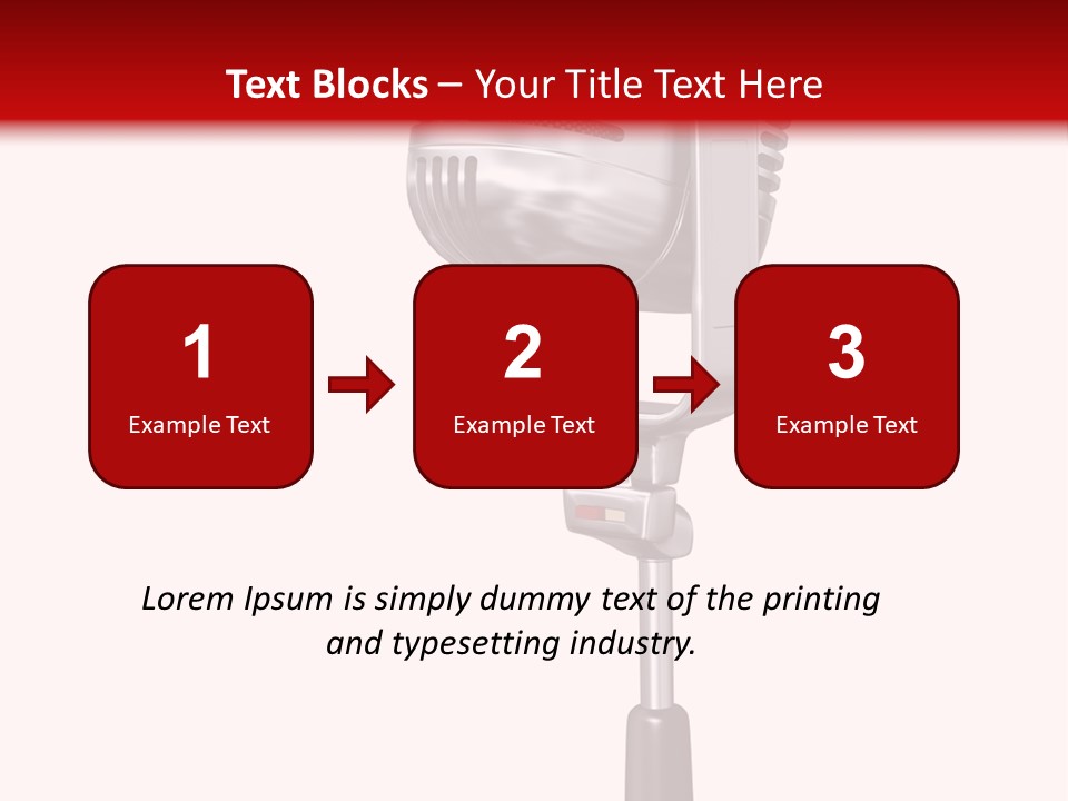Microphone Steel Equipment PowerPoint Template
