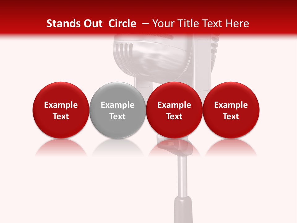 Microphone Steel Equipment PowerPoint Template