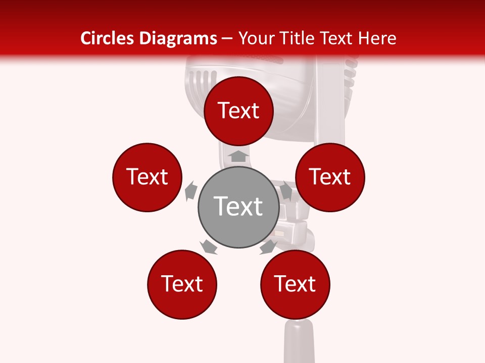 Microphone Steel Equipment PowerPoint Template