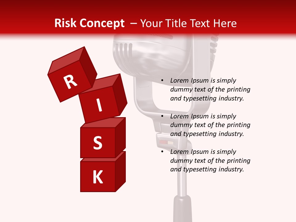 Microphone Steel Equipment PowerPoint Template