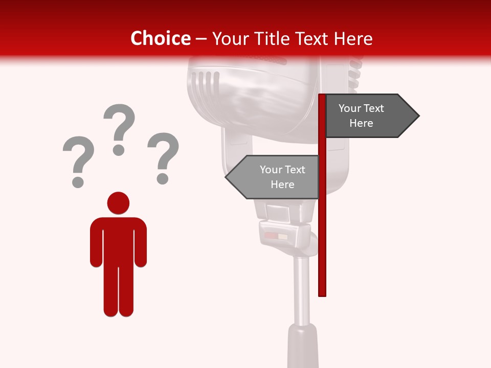 Microphone Steel Equipment PowerPoint Template
