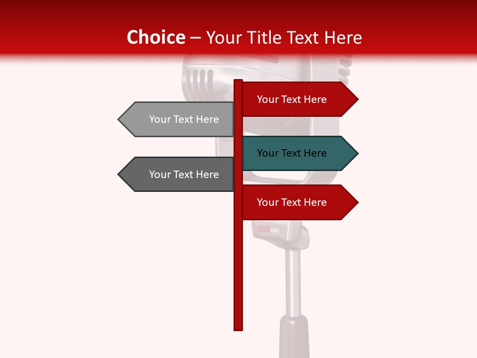 Microphone Steel Equipment PowerPoint Template