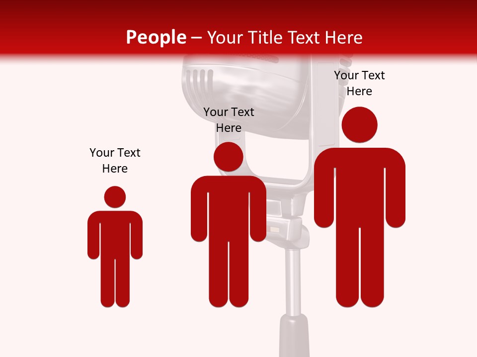 Microphone Steel Equipment PowerPoint Template