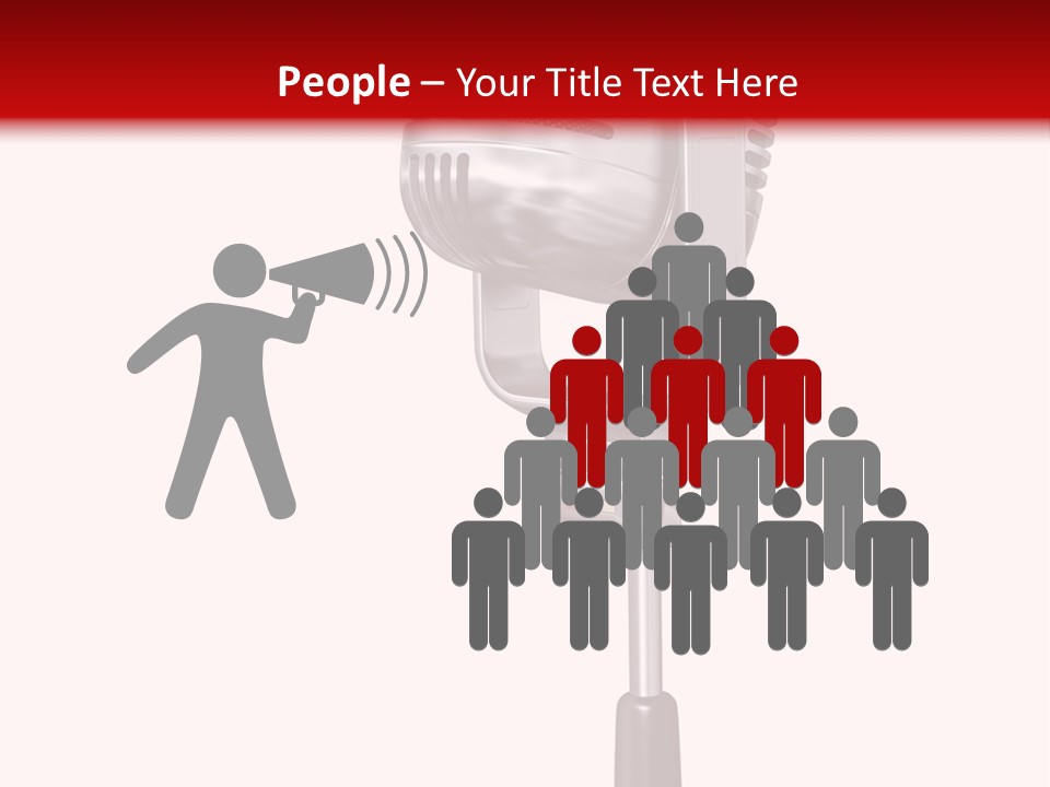 Microphone Steel Equipment PowerPoint Template