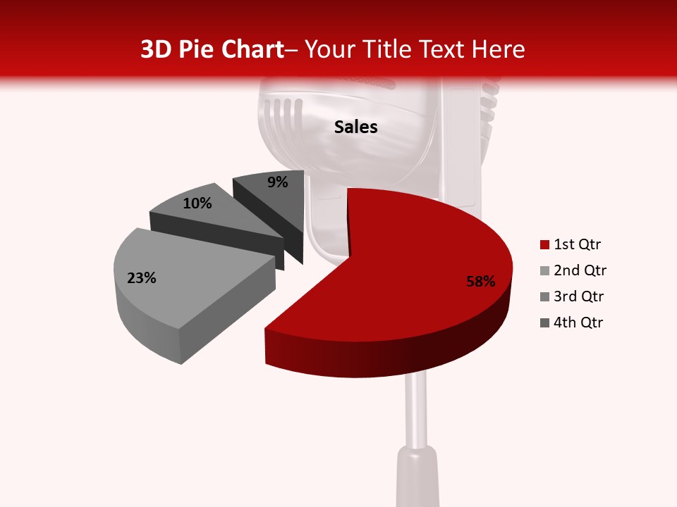 Microphone Steel Equipment PowerPoint Template