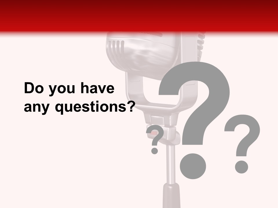 Microphone Steel Equipment PowerPoint Template