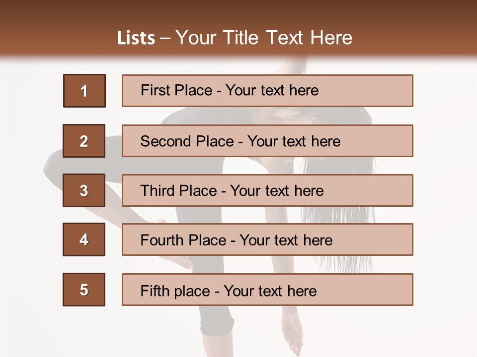 Theatrical Vertical Flexibility PowerPoint Template