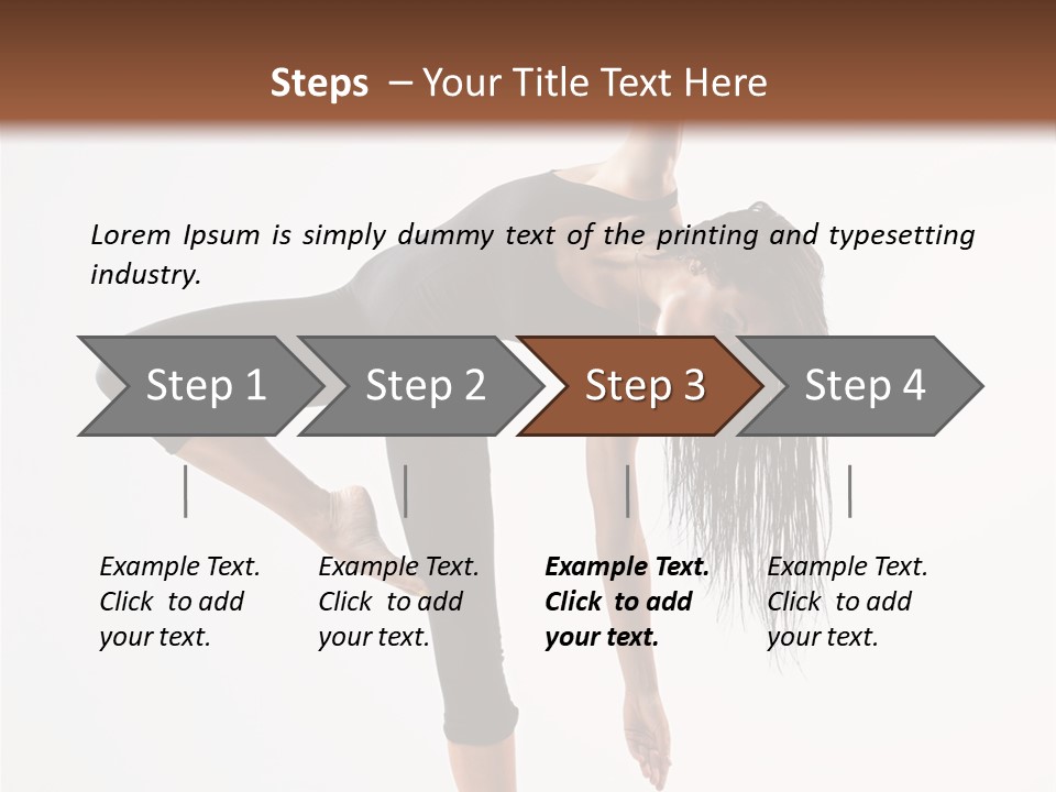 Theatrical Vertical Flexibility PowerPoint Template