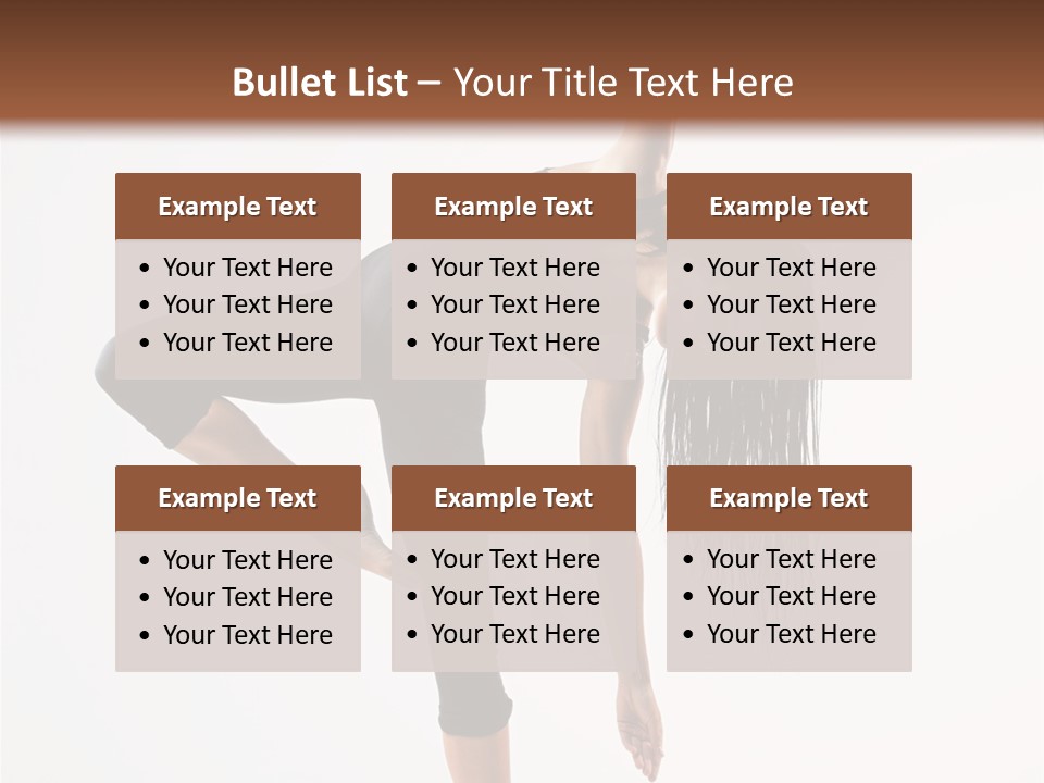 Theatrical Vertical Flexibility PowerPoint Template