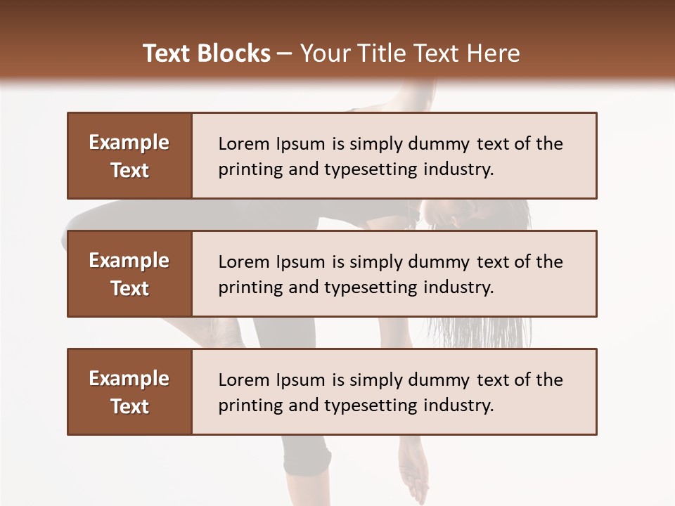 Theatrical Vertical Flexibility PowerPoint Template