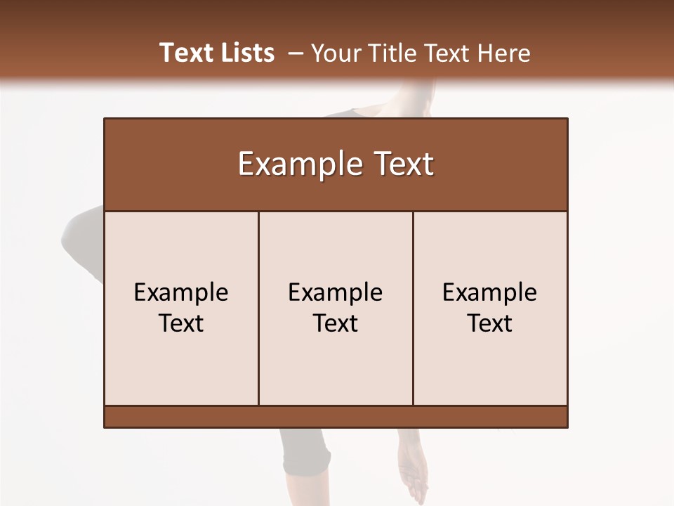 Theatrical Vertical Flexibility PowerPoint Template