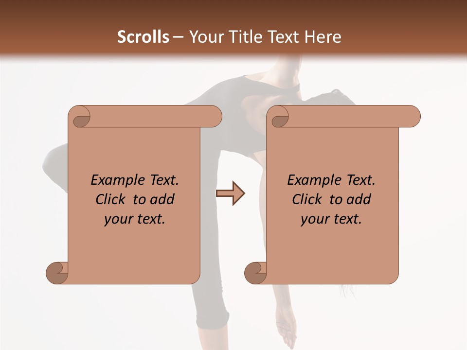 Theatrical Vertical Flexibility PowerPoint Template