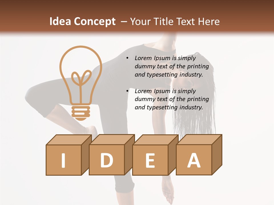 Theatrical Vertical Flexibility PowerPoint Template