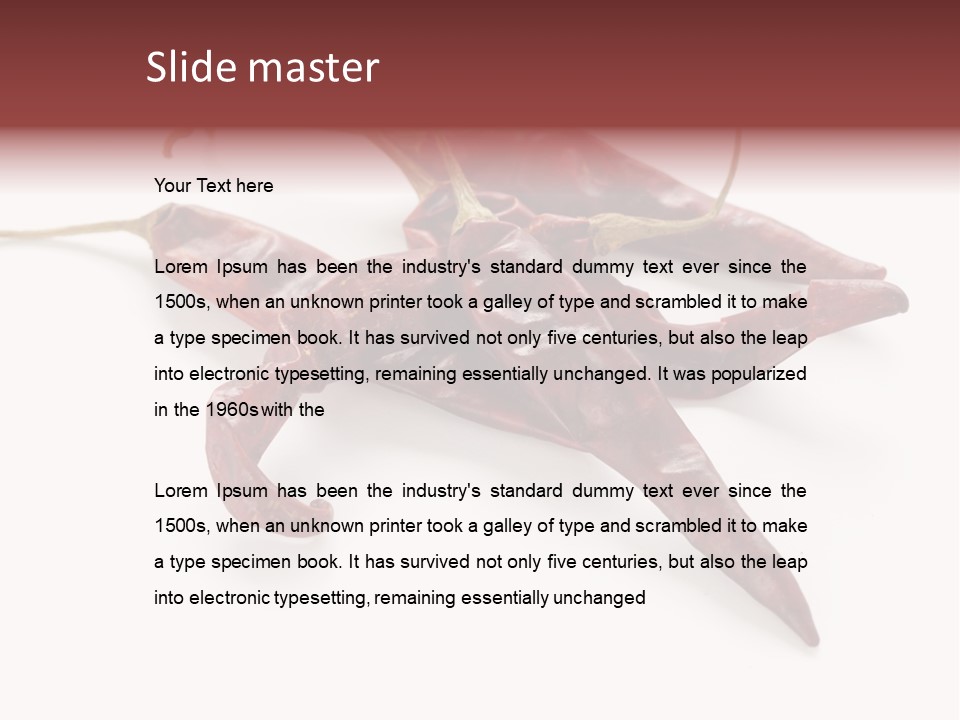 Arbol Chili Capsicum Chilli PowerPoint Template