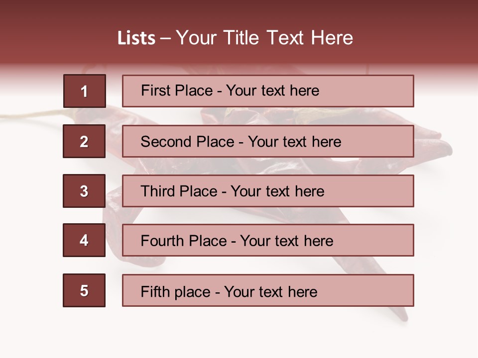 Arbol Chili Capsicum Chilli PowerPoint Template