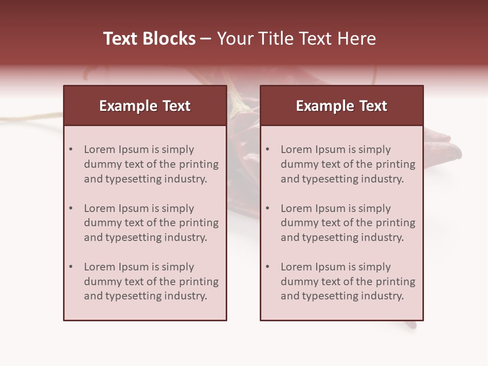 Arbol Chili Capsicum Chilli PowerPoint Template