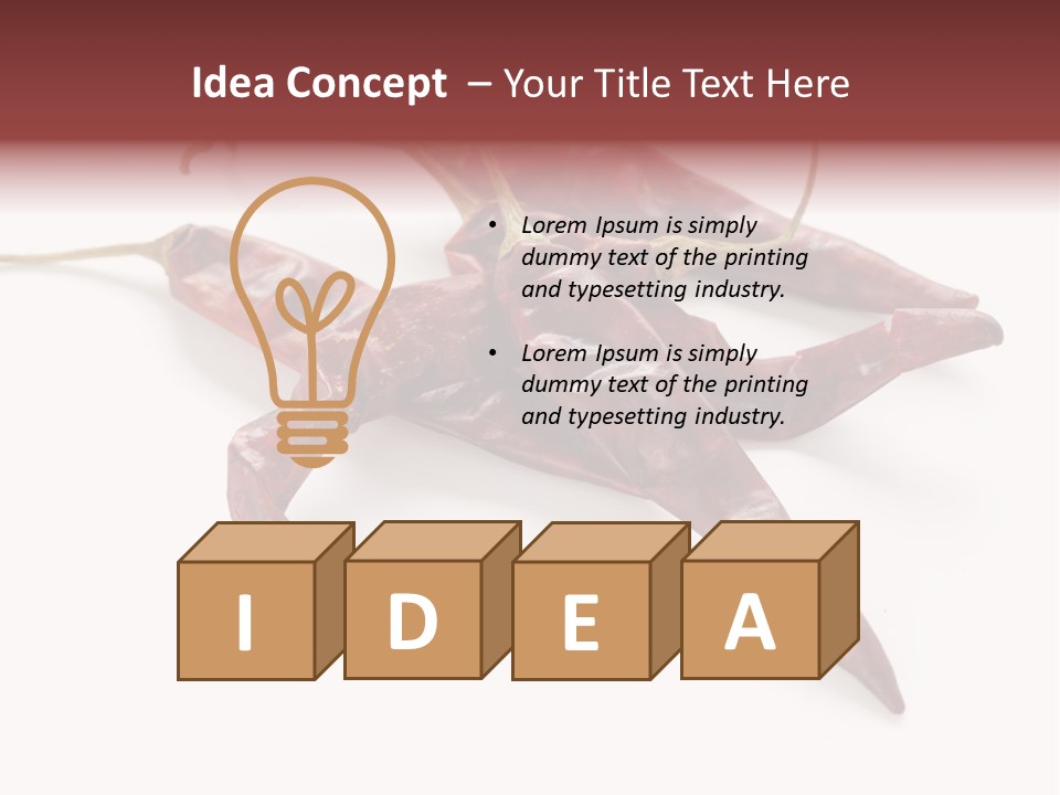 Arbol Chili Capsicum Chilli PowerPoint Template