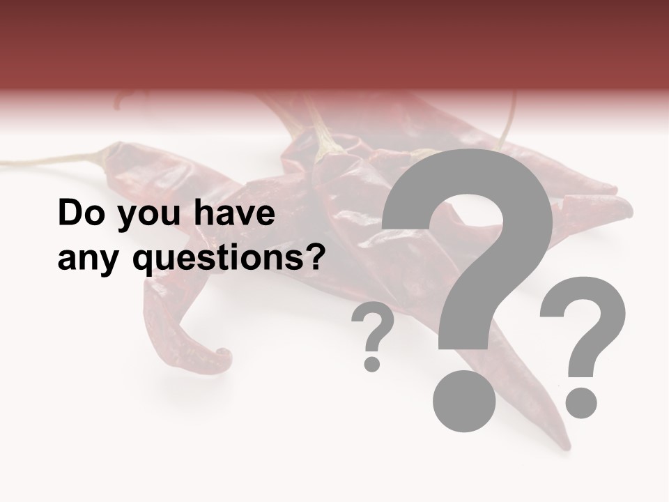 Arbol Chili Capsicum Chilli PowerPoint Template