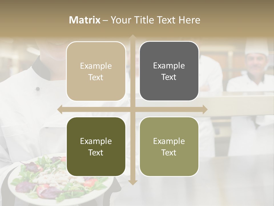 Kitchen Female Man PowerPoint Template