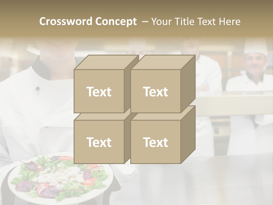 Kitchen Female Man PowerPoint Template