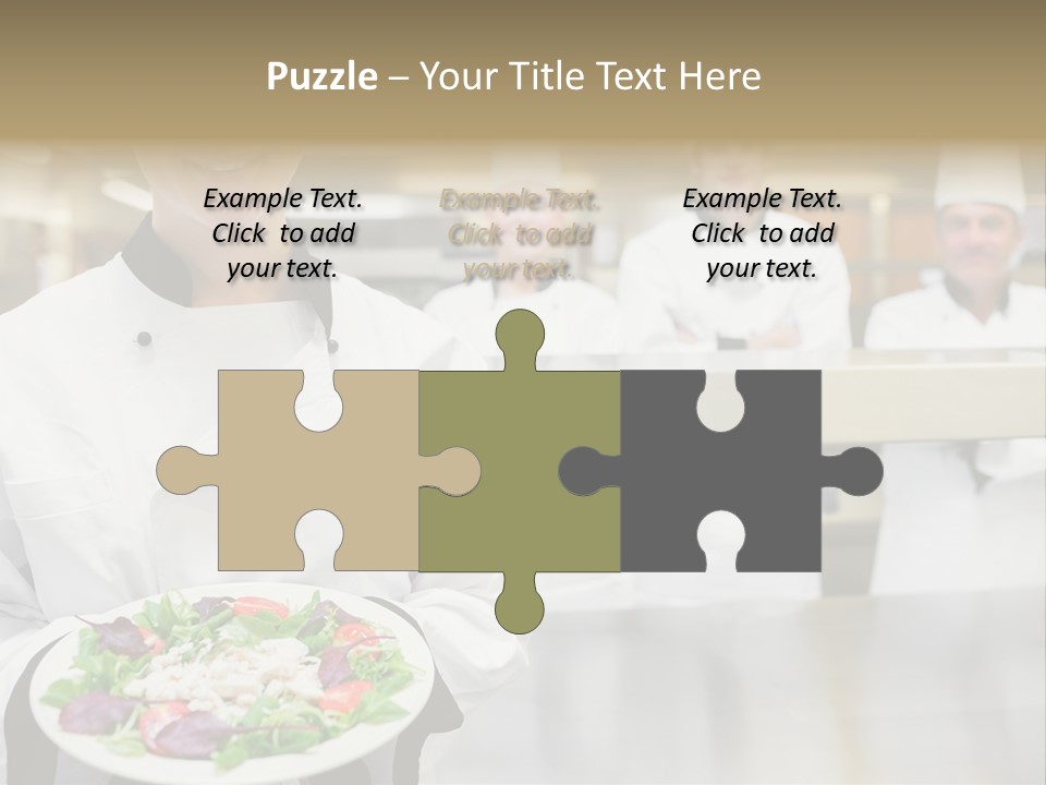 Kitchen Female Man PowerPoint Template