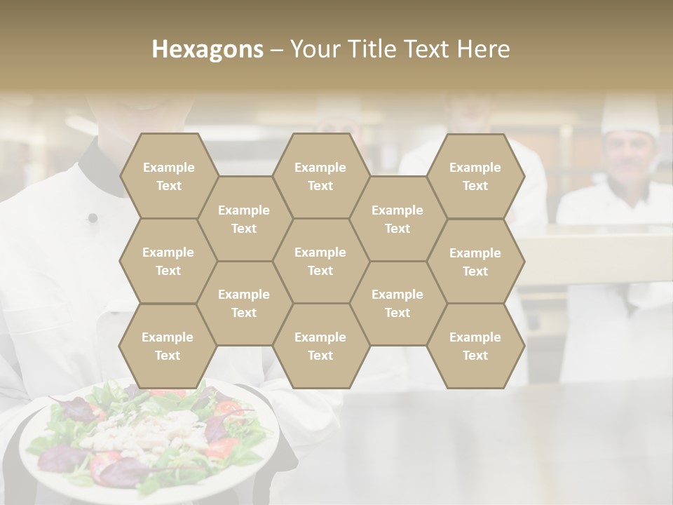 Kitchen Female Man PowerPoint Template