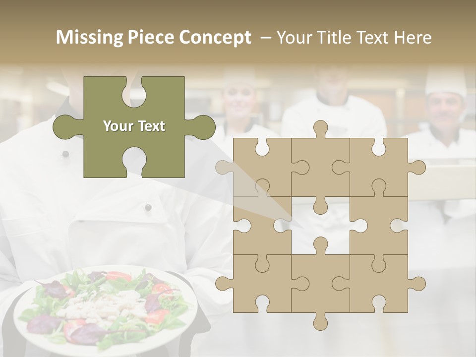 Kitchen Female Man PowerPoint Template