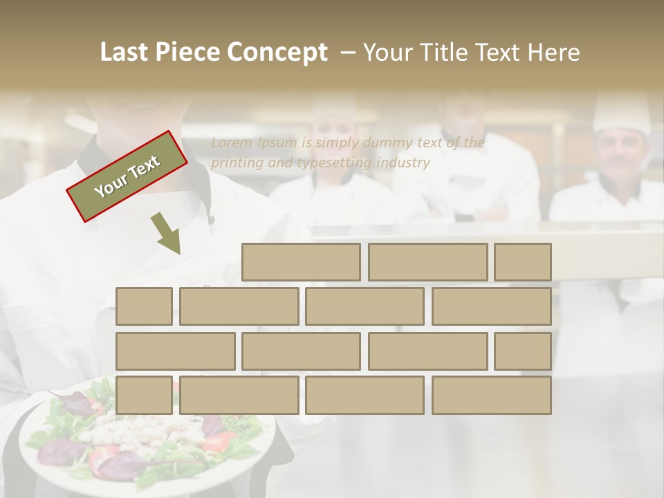 Kitchen Female Man PowerPoint Template