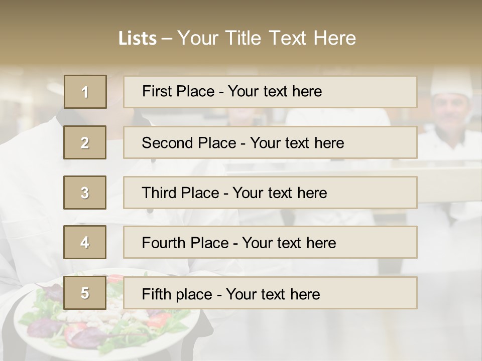 Kitchen Female Man PowerPoint Template