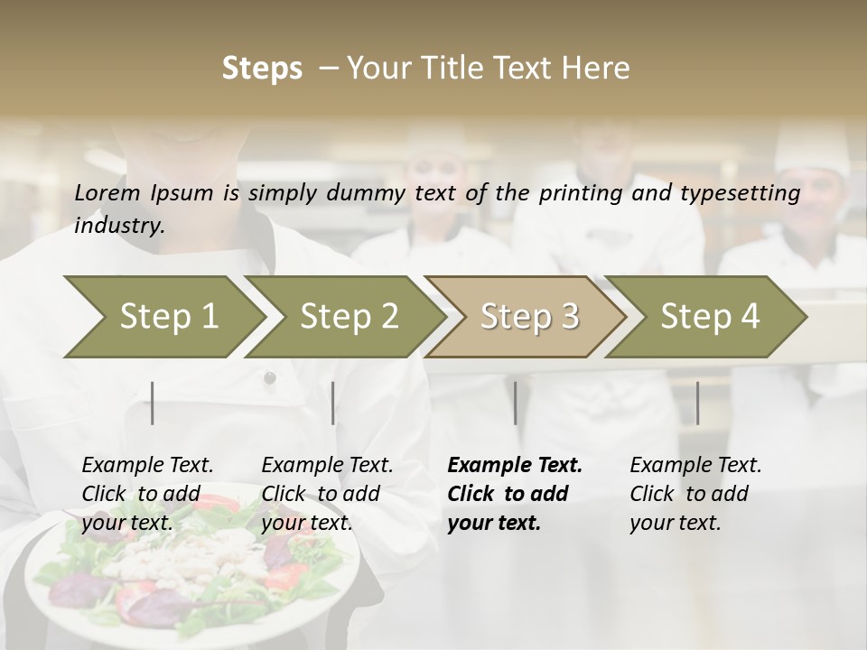Kitchen Female Man PowerPoint Template