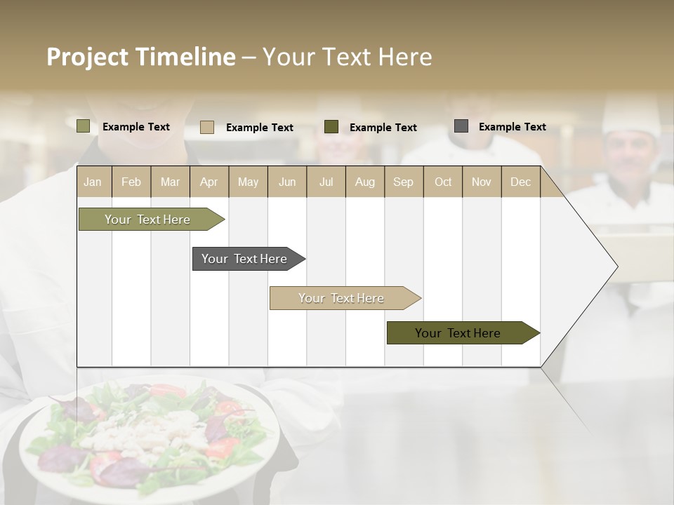 Kitchen Female Man PowerPoint Template