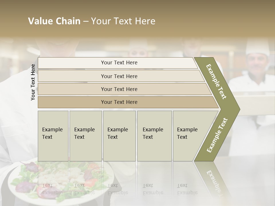 Kitchen Female Man PowerPoint Template