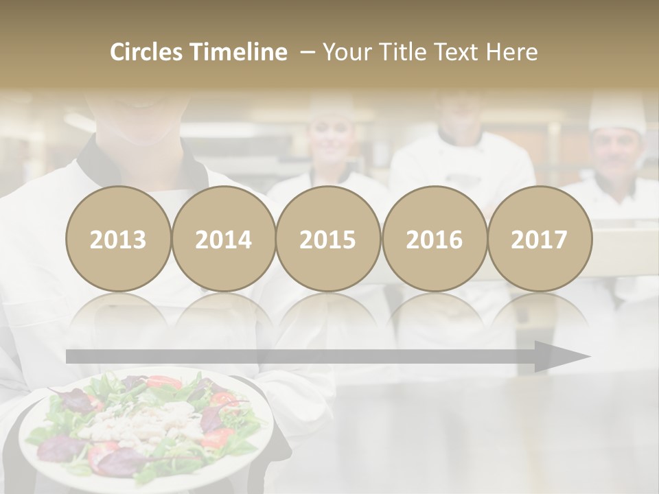 Kitchen Female Man PowerPoint Template